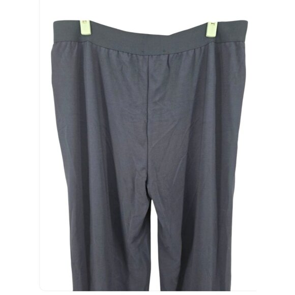 NWT Suzanne Betro Navy Button-Accent High-Waist Wide-Leg Pants 3X - Picture 8 of 9